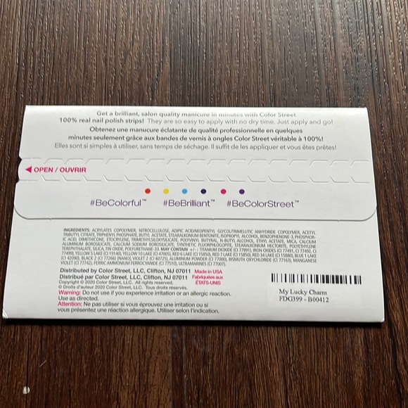 Color Street. NWT. My lucky charm. - Picture 2 of 2